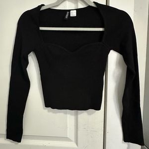 H&M Sweetheart Neckline Long Sleeved Top